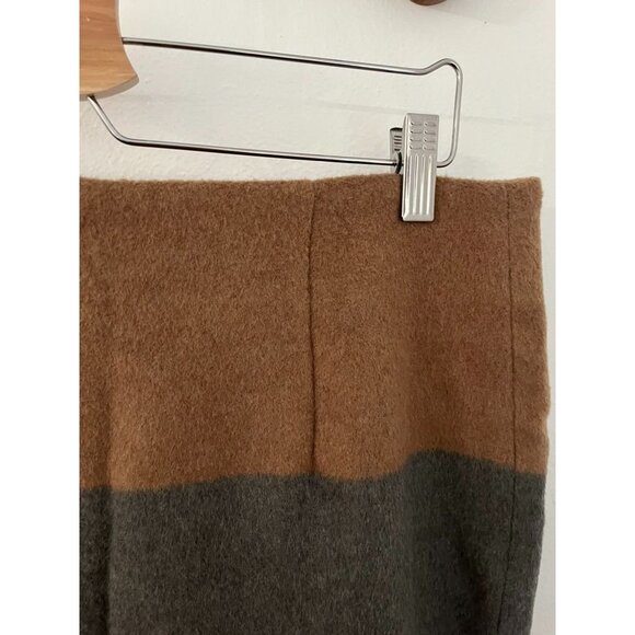 EUC Amanda + Chelsea Women's Colorblock Wool Blend Mini Skirt - Picture 3 of 5
